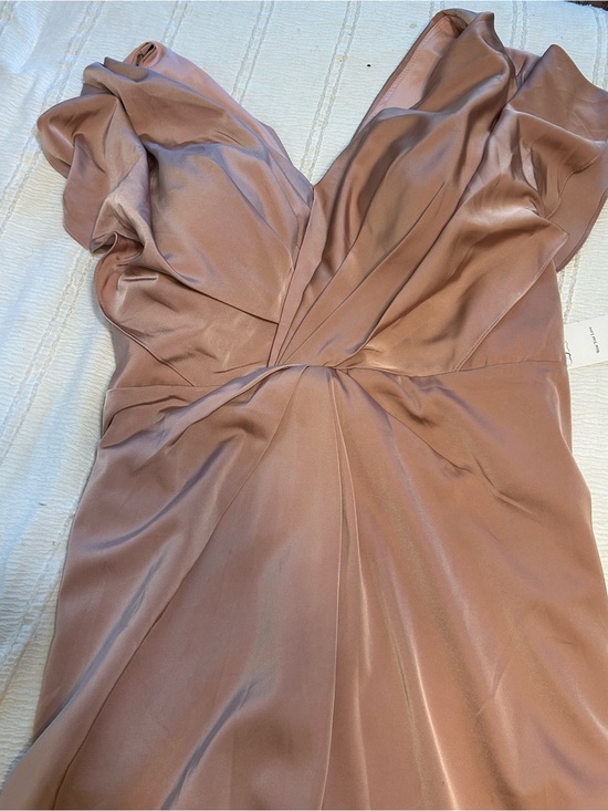Dresses & Skirts - Elegant Dusty Rose V-Neck Twist Front Women's Dress